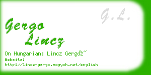 gergo lincz business card